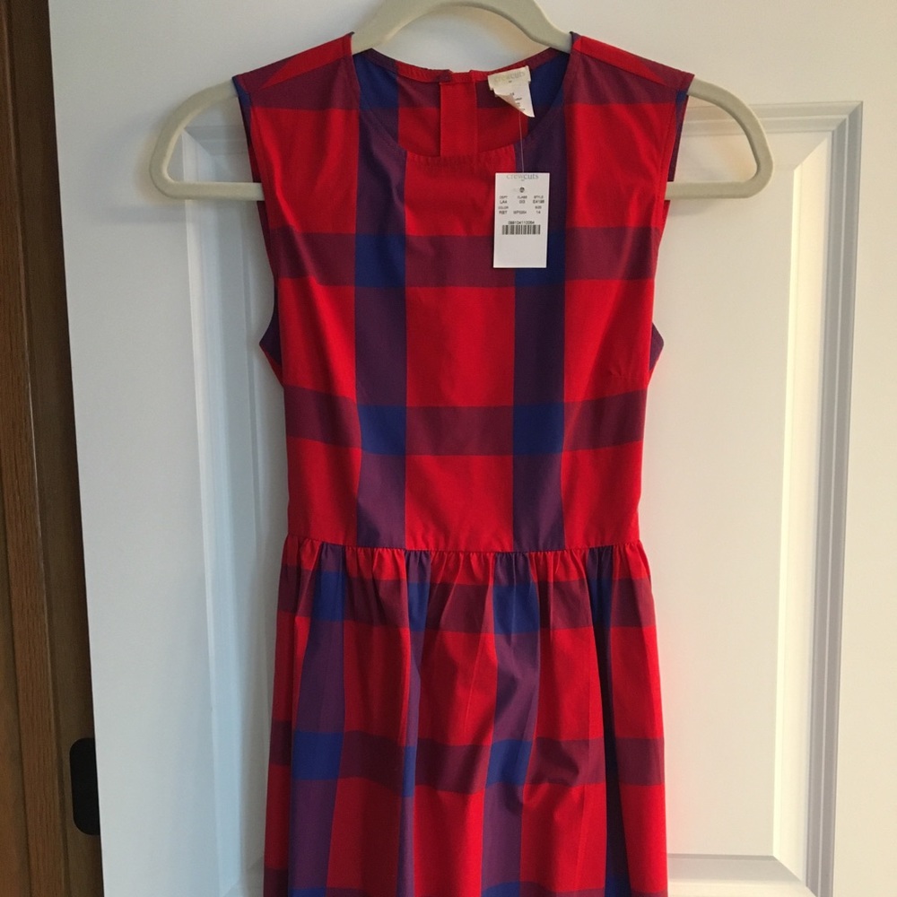 NWT Girls J Crew Crewcuts Red/Blue Plaid Dress